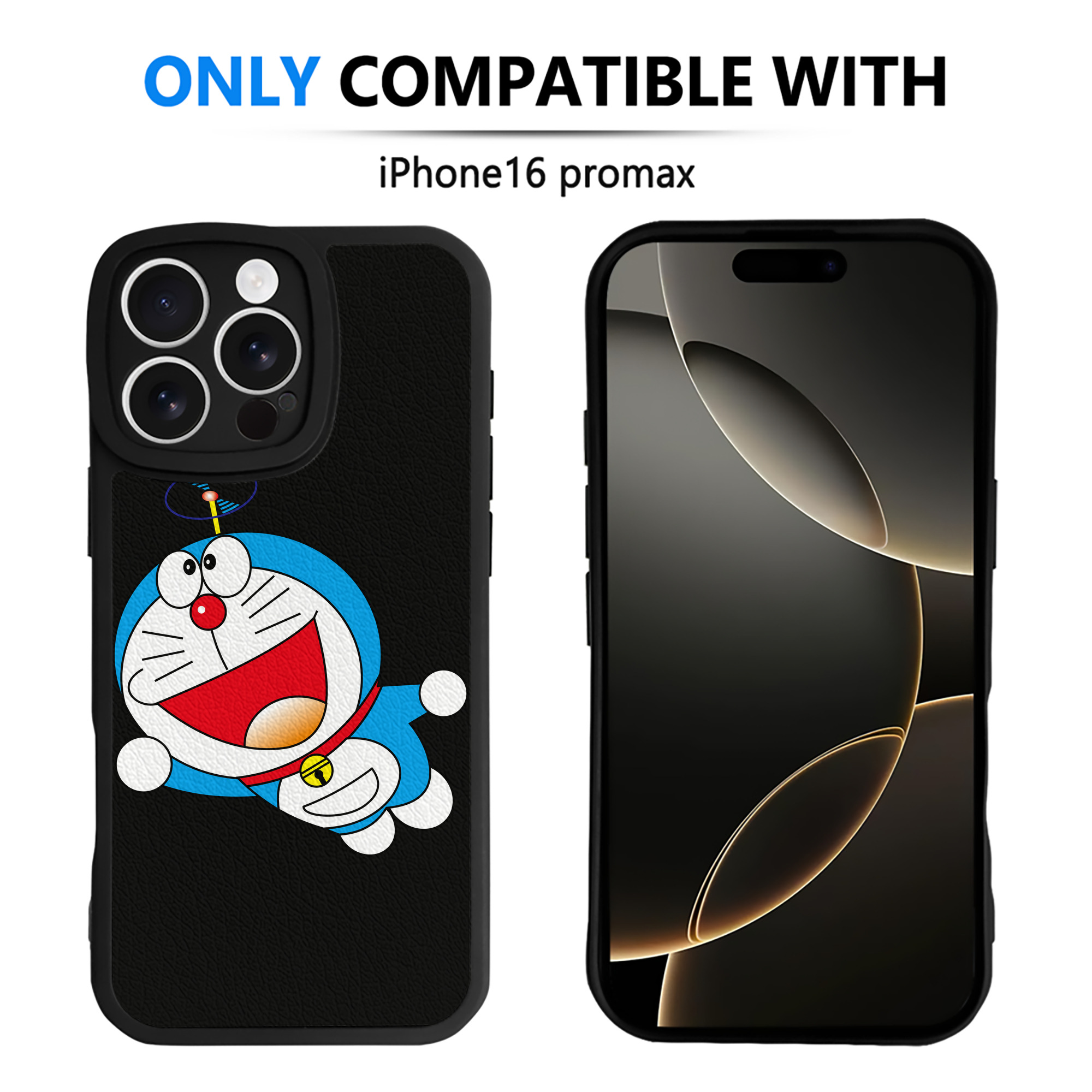 （画像用） ドラえもん Doraemon 【iPhone 16シリーズ対応】シリコンスマホケース（レザー調） 材質：シリコン